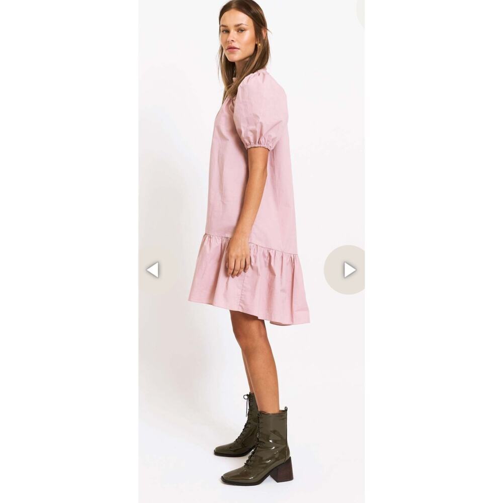 Christy Lynn Ellie Poplin Shirt Dress Pink Size XS - Picture 8 of 9